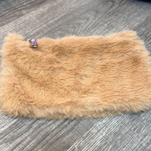 🪷5 for $20🪷 Ipsy Tan Faux Fur Makeup Bag